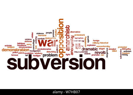 Mot Subversion concept cloud Banque D'Images