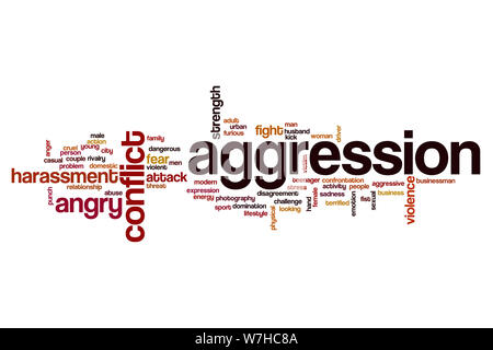 Mot agression concept cloud Banque D'Images