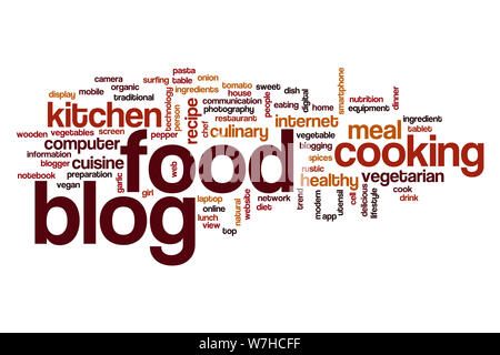 Blog alimentaire mot concept cloud Banque D'Images