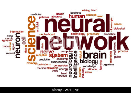 Réseau de neurones mot concept cloud Banque D'Images