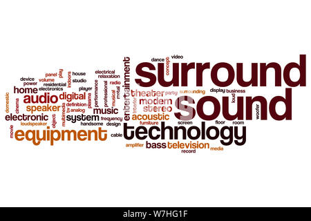 Mot surround sound concept cloud Banque D'Images