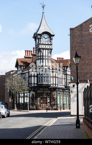 Castle Road Tour de l'horloge à Southsea, Portsmouth, Hampshire Banque D'Images