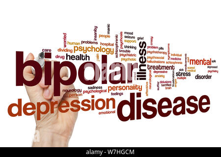La maladie bipolaire mot concept cloud Banque D'Images