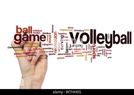 Volley-ball nuage de mots Banque D'Images