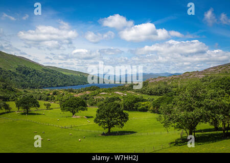 Zone de loisirs local dans le parc Gleninchaquin, Co Kerry, Ireland Banque D'Images