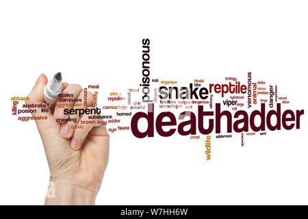 Mot Deathadder concept cloud Banque D'Images