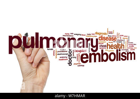 L'embolie pulmonaire nuage de mots Banque D'Images