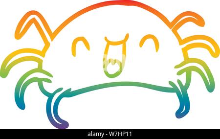 La ligne de gradient dessin d'une araignée halloween Illustration de Vecteur