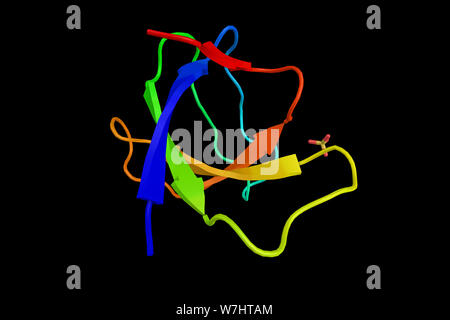 Proto-oncogène tyrosine-protéine-kinase Oui, une protéine qui a une activité tyrosine kinase Src et appartient à la famille de protéines. Le rendu 3d. Banque D'Images