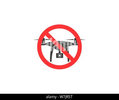 Illustration vectorielle, modèle plat. L'icône de drone quadrocopter Illustration de Vecteur