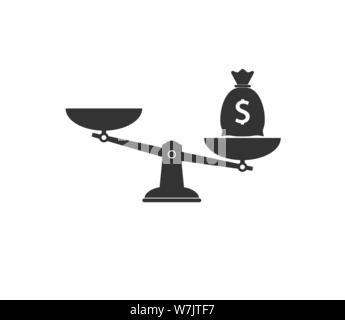 Vector illustration design plat, échelle Dollar Illustration de Vecteur
