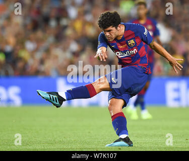 Barcelone, 04-08-2019, FC Barcelone v Arsenal FC, de Joan Gamper Trophy. Camp Nou. Carles Alena de FC Barcelone Banque D'Images