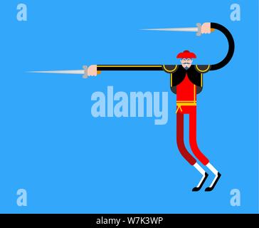 Matador isolés. Caricature torero. Corrida vector illustration Illustration de Vecteur