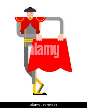 Torero isolés. Matador caricature. Corrida vector illustration Illustration de Vecteur