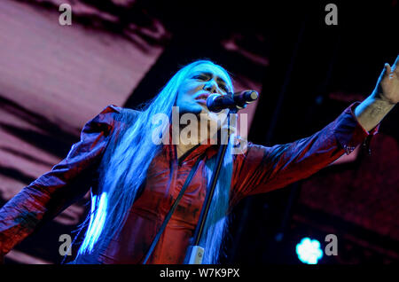 Modène, Italie. 29 juillet, 2019. Loredana Bertè al Radio Bruno Estate Modena (Photo par Enrico Ballestrazzi/Pacific Press) Credit : Pacific Press Agency/Alamy Live News Banque D'Images