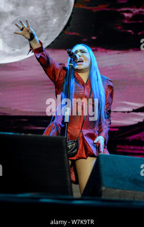 Modène, Italie. 29 juillet, 2019. Loredana Bertè al Radio Bruno Estate Modena (Photo par Enrico Ballestrazzi/Pacific Press) Credit : Pacific Press Agency/Alamy Live News Banque D'Images