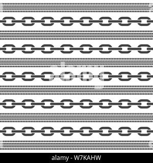Silhouette noire de maillons et les traces de pneus isolé sur fond blanc Illustration de Vecteur