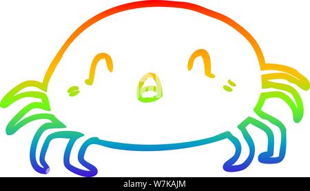 La ligne de gradient dessin d'une araignée halloween Illustration de Vecteur