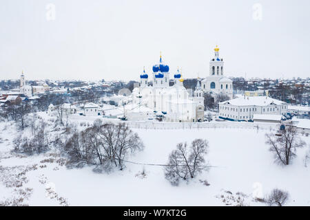 Drone abattu d'hiver Bogolubsky Saint Monastère de femmes, dans Bogolubovo Banque D'Images