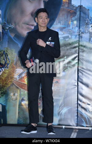 Hong Kong, chanteur et acteur Andy Lau assiste à une conférence de presse pour la première de son nouveau film "Les Aventuriers" à Hong Kong, Chine, 22 août 2017 Banque D'Images