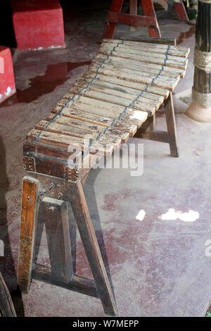 Instrument de musique appelé Marimba à Shakaland Zulu Cultural Village, Eshowe, Kwazulu Natal, Afrique du Sud Banque D'Images