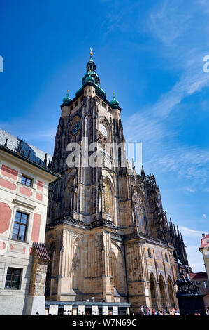 Prague République tchèque. La cathédrale Saint-Guy à l'intérieur du château de Prague Banque D'Images