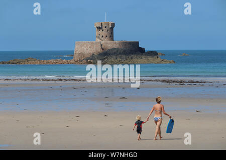 La Rocco Tower, Jersey, Channel Islands, Royaume-Uni, le 02 août 2019, photo de Richard Goldschmidt Banque D'Images