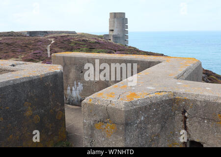 La DEUXIÈME GUERRE MONDIALE, la Tour de la marine allemande MP3, Jersey, Channel Islands, Royaume-Uni, le 05 août 2019, photo de Richard Goldschmidt Banque D'Images