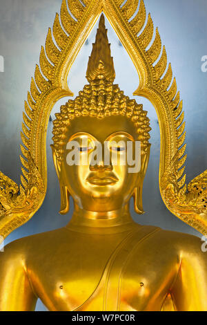 Golden Buddha statue, temple Wat Benjamabophit (marbre), Bangkok, Thaïlande 2010 Banque D'Images