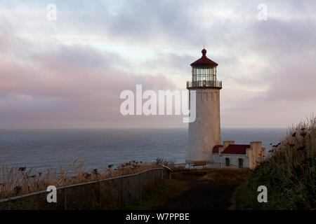 Phare de North Head à Cape déception State Park. Washington, USA, août 2012. Banque D'Images