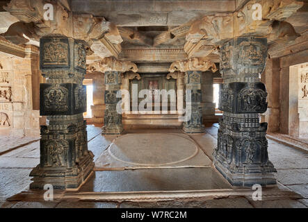 Temple de Rama Hazara, Hampi, UNESCO world heritge site, Karnataka, Inde Banque D'Images