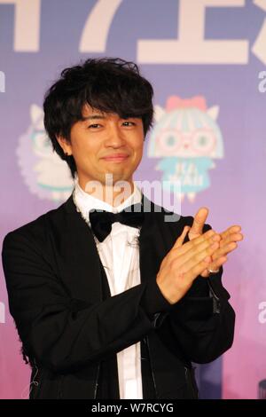Acteur japonais Takumi Saito assiste au Dîner de bienvenue du Japon la semaine du film pendant le 20ème Festival International du Film de Shanghai à Shanghai, Chine, Banque D'Images