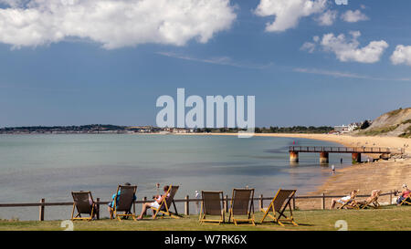 Voir de ses plages à l'Est de Weymouth Banque D'Images