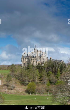 Glengorm Glengorm château sur la succession, au nord de Mull, Hébrides intérieures, Écosse, Royaume-Uni, mai 2013. Banque D'Images