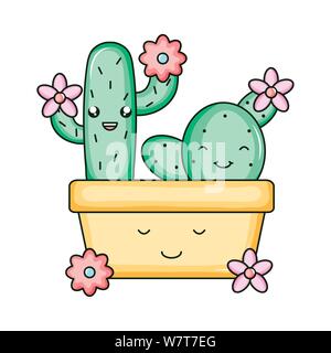 T U V W X Y Z #  et fleurs en pot en céramique kawaii vector illustration design Illustration de Vecteur