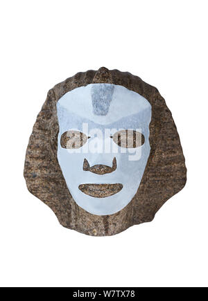 Soins de la peau du visage avec mise à plat masque feuille sur fond blanc, vue du dessus. Spa beauté et bien-être concept. Banque D'Images