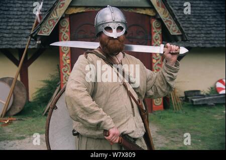 Anglo saxon Warrior 11e siècle Banque D'Images