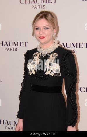 L'actrice américaine Kirsten Dunst assiste à un événement promotionnel de joaillerie française et marque horlogère Chaumet à une boutique de Chaumet à Hong Kong, Chine, 9 Banque D'Images