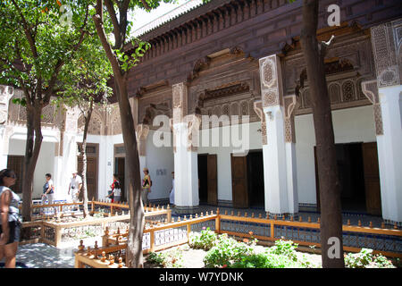 Palais Bahia à Marrakech, Medina - Maroc Banque D'Images