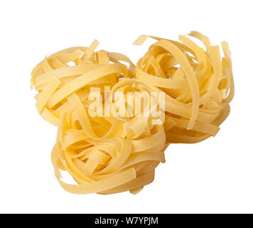 Tagliatelle Pasta Nid Pile Banque D'Images