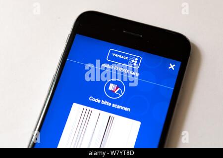 Munich, Allemagne. 07Th Aug 2019. L'app de récupération peut être vu sur un smartphone. Credit : Sina Schuldt/dpa/Alamy Live News Banque D'Images