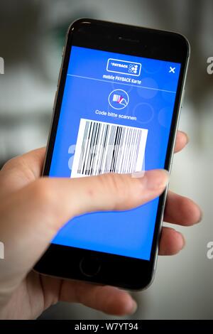 Munich, Allemagne. 07Th Aug 2019. L'app de récupération peut être vu sur un smartphone. Credit : Sina Schuldt/dpa/Alamy Live News Banque D'Images