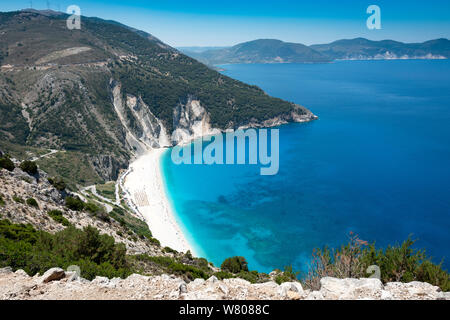 Plage de Myrtos Grèce Céphalonie Banque D'Images