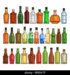 Vector set de bouteilles : Illustration de Vecteur