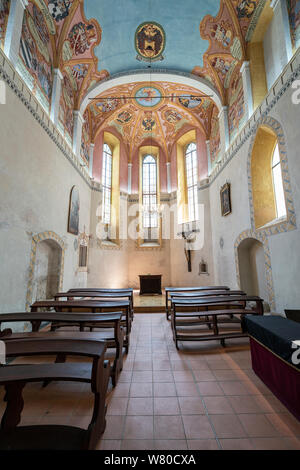 Ljubljana, Slovénie. Le 3 août 2019. vue de l'intérieur de la chapelle de saint Georges au Château Banque D'Images