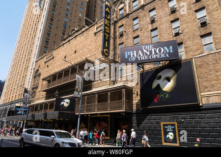 "Le Fantôme de l'Opéra' Chapiteau au Majestic Theatre, 245 W 44th Street, Times Square, NYC Banque D'Images