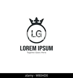 Logo LG initiale modèle avec cadre moderne. Lettre LG minimaliste design illustration vectorielle du logo Illustration de Vecteur