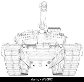 Technique de la machine militaire de fil de fer. Format EPS10. Vecteur créé de 3d Illustration de Vecteur