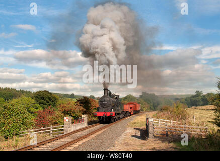 Andy a-Cabines classe fonctionne une marchandise sur le Embsay & fer à vapeur de Bolton Abbey Banque D'Images