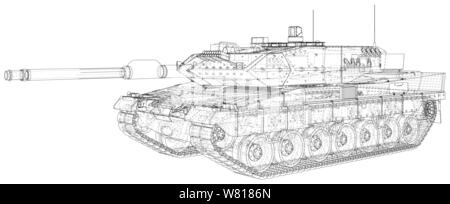 Technique de la machine militaire de fil de fer. Format EPS10. Vecteur créé de 3d Illustration de Vecteur